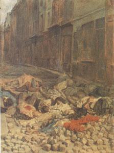 Ernest Meissonier The Barricade,Rue de la Mortellerie,June 1848 also called Menory of Civil War (mk05 Spain oil painting art